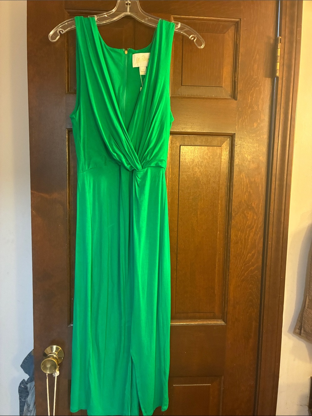 Lilly Pulitzer Vibrant Green Knot-Front Midi Dress